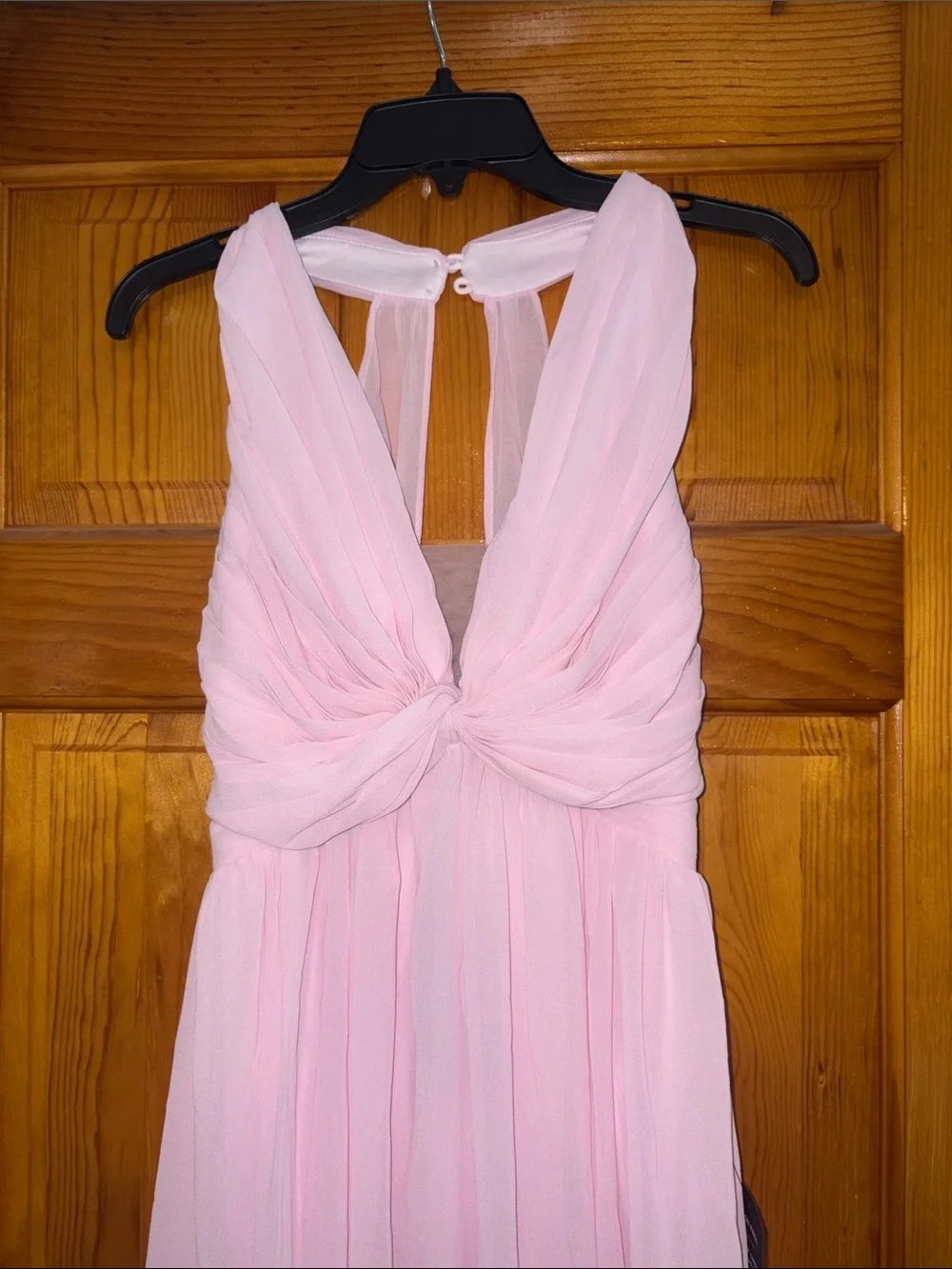 Lulus S Elegant Pink Halter Maxi Dress with Side Slit
